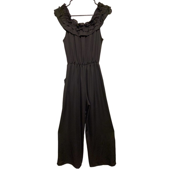 Tyche Black‎ Wide Leg Women's Jumpsuit Pockets Size Small - Picture 5 of 5